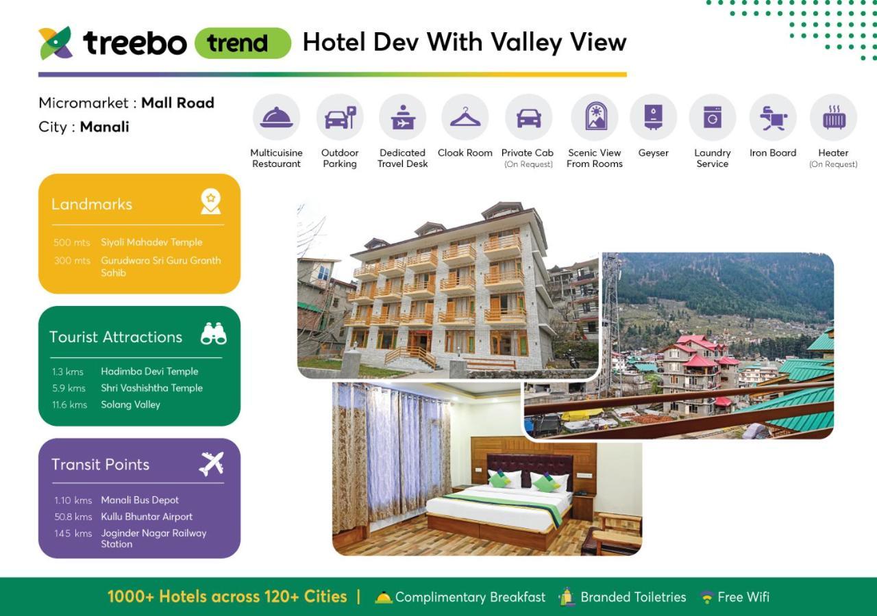 Treebo Trend Dev With Valley View, Mall Road Manali  Exterior photo